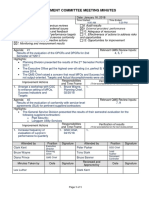 Sample ManCom Meeting Minutes