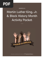 MLK JR Day and Black History Month Activities Packet PDF