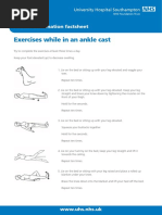 Exercises While in An Ankle Cast Patient Information