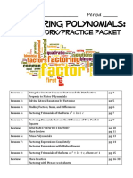 Factoring Practice Packet 2017-2018