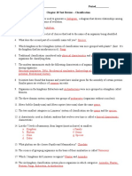 Name - Period - Chapter 18 Test Review - Classification