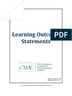 Learning Outcome Statements: Effective: January 1, 2020 Revised: April 1, 2019