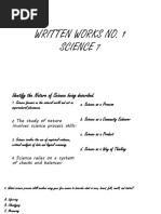 Written Works No. 1 Science 7