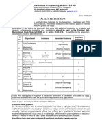 Faculty Recruitment: The National Institute of Engineering, Mysuru - 570 008