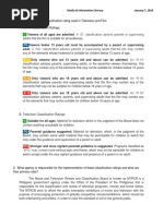 List Down The Different Classification Rating Used in Television and Film A. Movie Classification Ratings