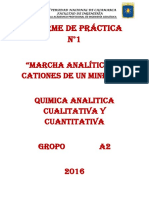 Marcha Analitica de Cationes