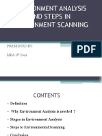 Environment Analysis and Steps in Environment Scanning