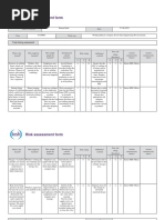 Risk Assessment Form: Task Being Assessed