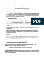 Instrumentation and Control: Fundamental and Derived Units