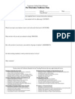 Pre Pre Pre Pre - Observation Conference Form Observation Conference Form Observation Conference Form Observation Conference Form