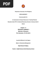 An Assessment of Using E-Classroom in Teaching Physical Education Under PE VI in Selected Elementary Schools in Caloocan North 1 District