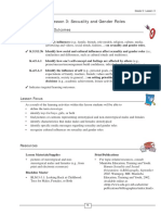 Lesson 3: Sexuality and Gender Roles: Cluster of Learning Outcomes