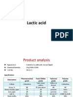 Lactic Acid Spec and Application