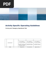 Activity Specific Operating Guidelines