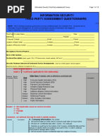 3rd Party Outsourcing Information Security Assessment Questionnaire V1.4