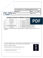 Teste de Ciências 4º Ano