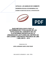 Bases Metodologica para Determinar Las Fallas en Losas Deportivas de La Urbanizacion Las Flores