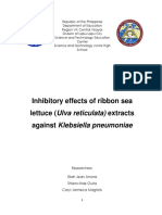 Inhibitory Effects of Ribbon Sea Lettuce (Ulva Reticulata) Extracts Against Klebsiella Pneumoniae