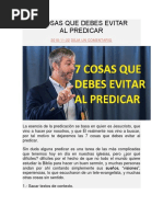 7 Cosas Que Debes Evitar Al Predicar