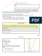 Prueba de La Segunda Derivada