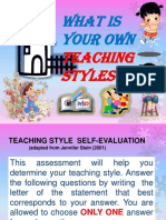 What Is Your Own: Teaching Styles?