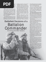 Battlefield Decisions of A Battalion Commander