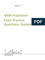 IEMA Pract Exam Practice Questions Sustainability Jan 2017