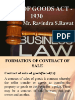 Sales of Goods Act - 1930: Mr. Ravindra S.Rawat