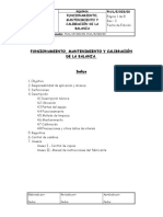 Funcionamiento, Mantenimiento y Calibracion de La Balanza PDF