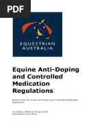 Equine Anti Doping Regulations