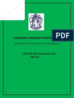 Stamford University Bangladesh: CSE 326: Microprocessor Lab Manual