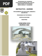 Instructivo Baremo Postgrado Concurso 2019 Ingreso 2020