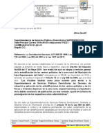 Oficios de Notificacion A La Superservicios y Empresas Prestadoras 2019