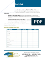 Santa Barbara ADL IADL Checklist