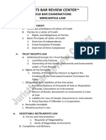 2018 Bar Exam Syllabus in Mercantile Law PDF