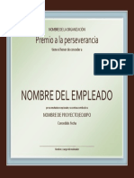 Premio A La Perseverancia