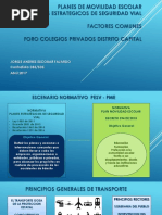 Planes de Movilidad Escolar - PESV - Factores Comunes