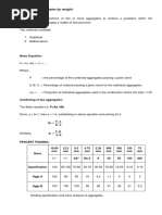 Blending of Aggregates by Weight:: Basic Equation