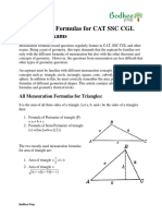 Mensuration Formulas For CAT SSC CGL and Other Exams Edited