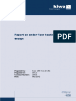 Report On Under-Floor Heating Design: Prepared By: Prepared For: Contract Number: Date