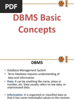 DBMS Basic Concepts