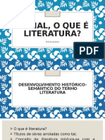 SLIDE 1 - Afinal, o Que É Literatura