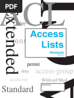 Access List Solution Access Lists Workbook Student Edition v1.5