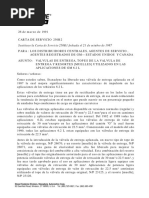 Sustituye La Carta de Servicio 250R1 Fechada El 21 de Octubre de 1987