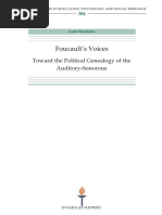 Foucault's Voices Toward The Political Genealogy of The Auditory-Sonorous PDF