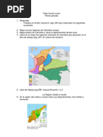 Taller de Sociales Grado Cuarto, para 5 Regiones