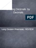 Division of Decimals