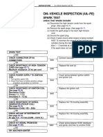 On-Vehicle Inspection (4A-Fe) : Spark Test