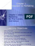 Introduction To Marketing: Chapter 1 Slides For Marketing For Pharmacists, 2nd Edition