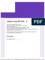 Latihan Soal MTCRE - 3